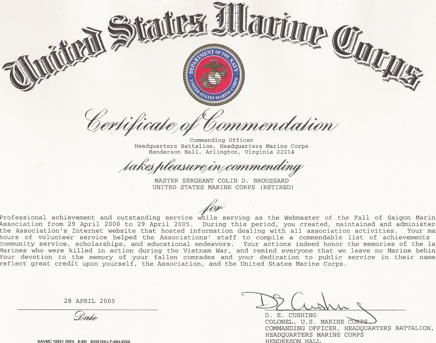 certificates-of-commendation